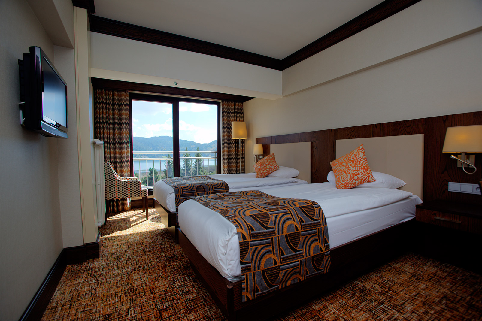 غرفة قياسية سرير مزودج أو سريرين منفصلين مطلة على الغابة